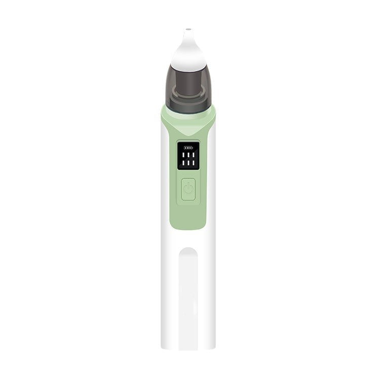 Gentle electric nasal aspirator providing congestion relief for infants. A quiet baby care essential for newborn health.