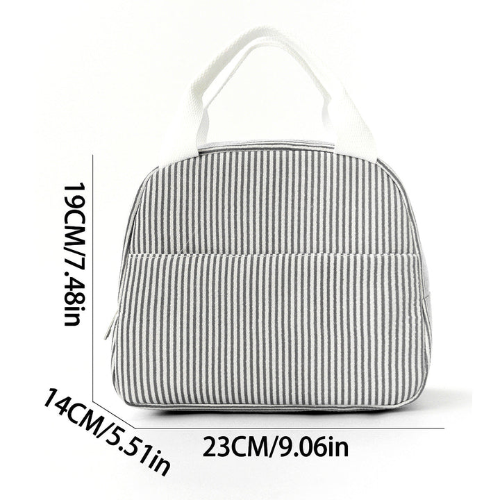 Modern insulated lunch tote, perfect daily essential for carrying fresh work lunches & snacks.