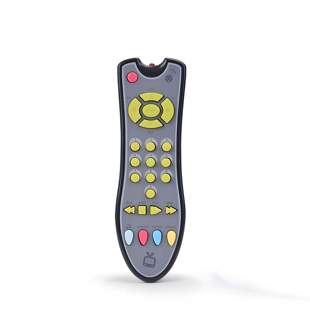 Interactive music remote control toy for toddlers. Educational sensory play, perfect for baby's early development.