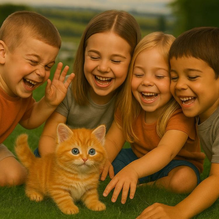 Children's interactive plush cat toy, a cuddly companion with realistic movements for endless fun.