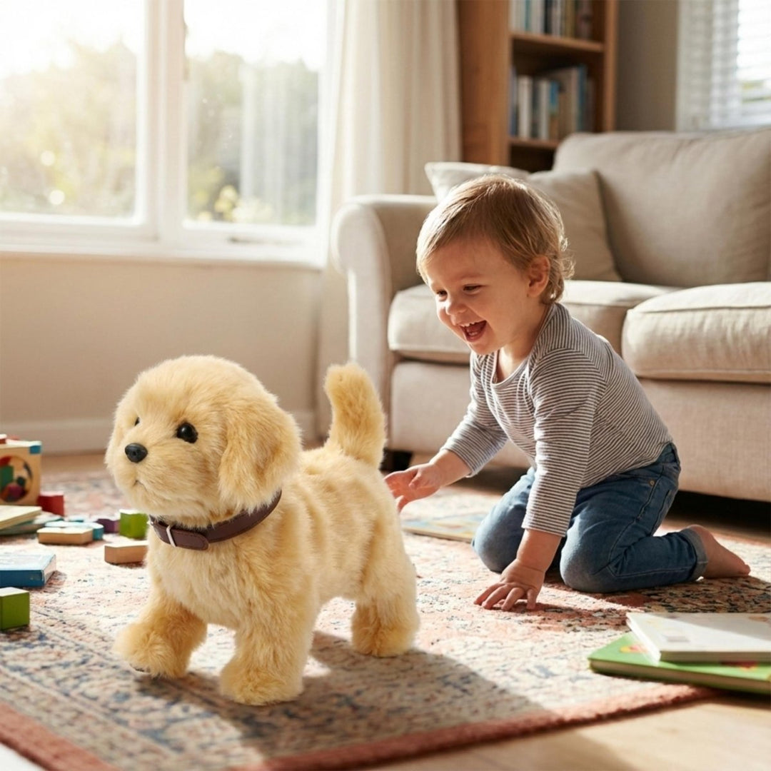 Interactive robot puppy toy with lifelike movements, a perfect electronic pet and children's companion for imaginative play.