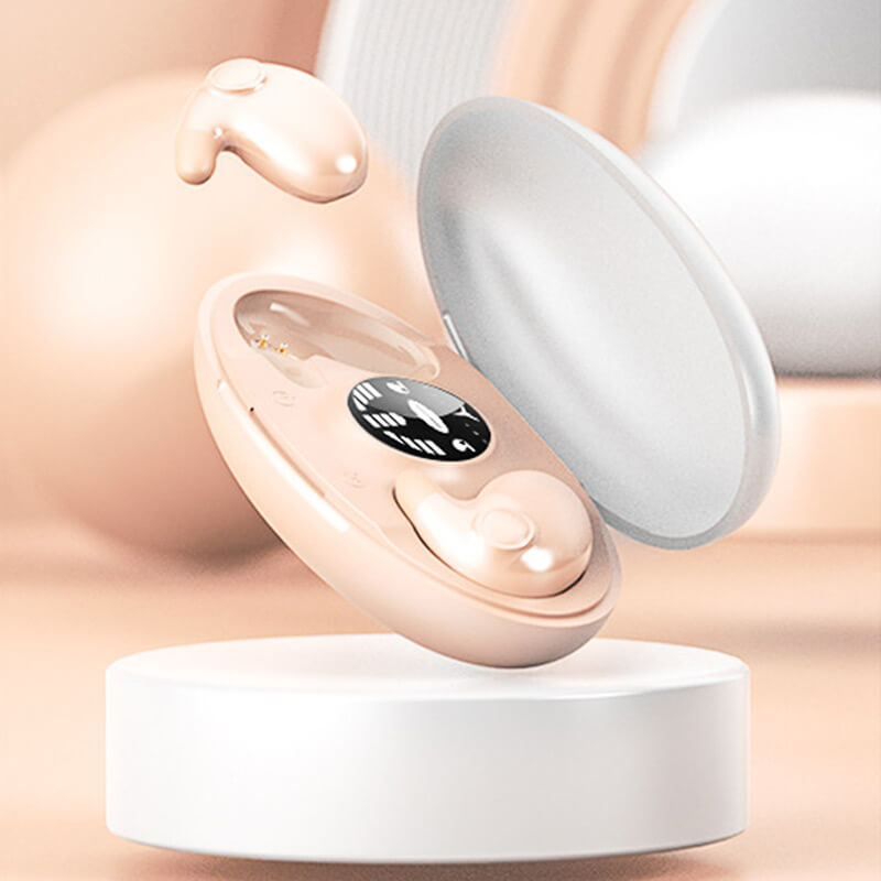 Innovative tech gadget: invisible wireless sleep headphones, Bluetooth, waterproof, ultimate comfort.
