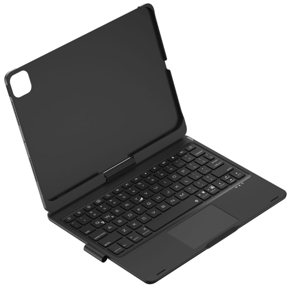 This iPad accessory combines a backlit keyboard, precision trackpad, and a protective case.