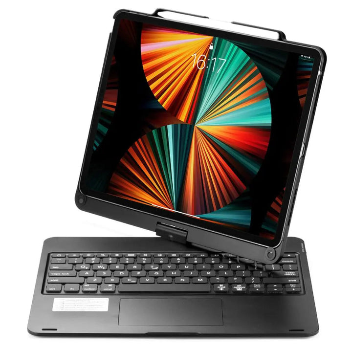 Transform your tablet: iPad keyboard case with backlit keys, multi-gesture trackpad, & defense.