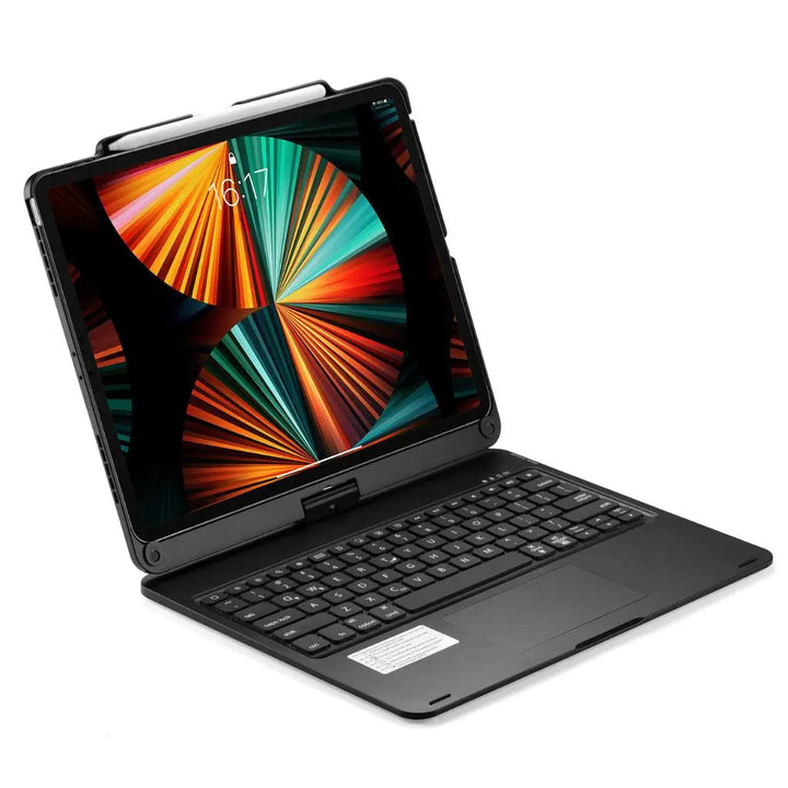 Ultimate iPad productivity tool: backlit keyboard case with a responsive precision trackpad.