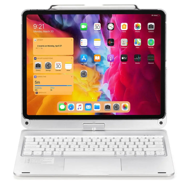 Maximize your iPad's potential with this backlit keyboard case and highly responsive trackpad.