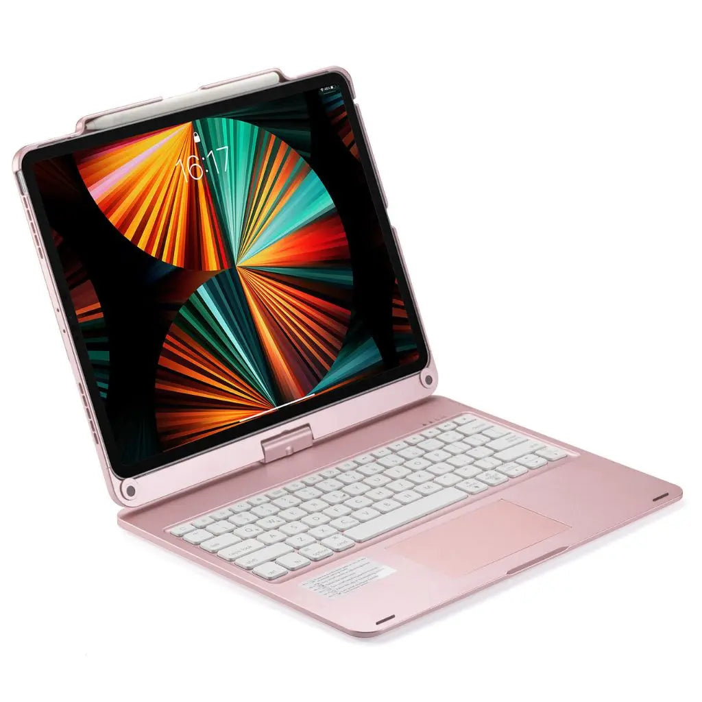 iPad tablet keyboard case with protective features, backlit keys, & a precise trackpad.