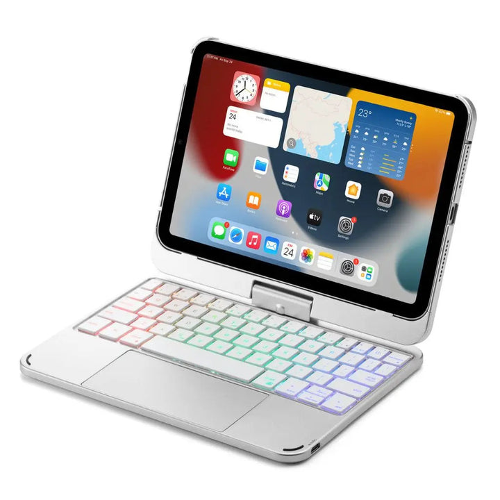 Ergonomic design iPad keyboard case: backlit keys, precision trackpad, & comfortable typing.