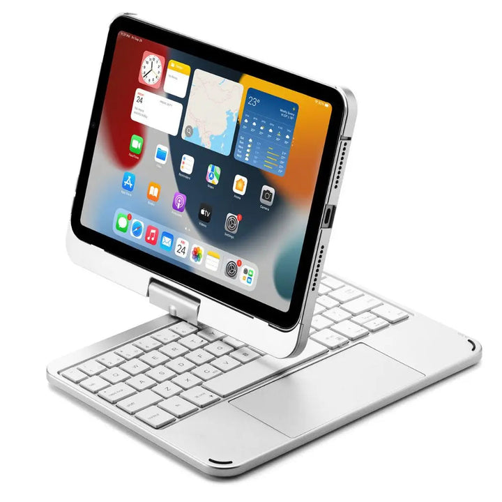 Versatile iPad keyboard case with customizable backlit keys & a high-precision trackpad.