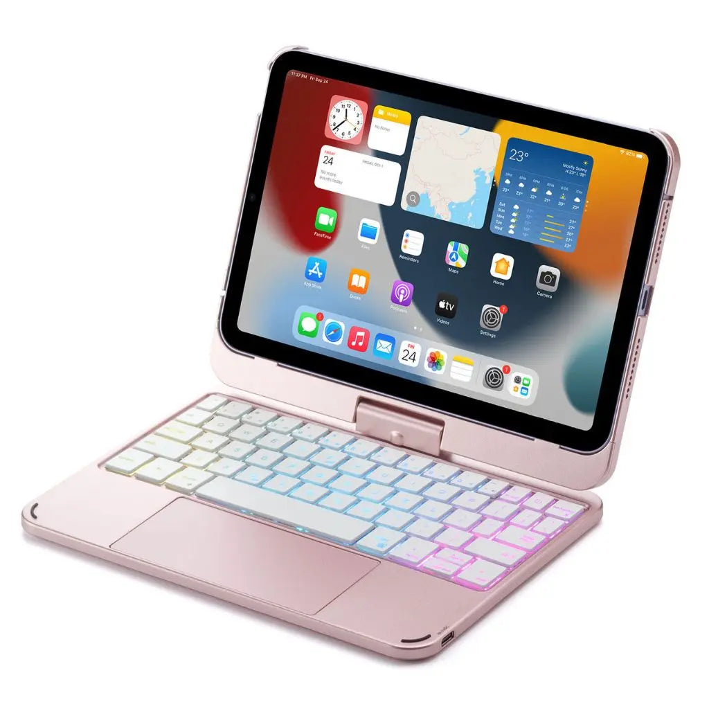 High-quality iPad keyboard case with backlit keys, precision trackpad, & robust protection.