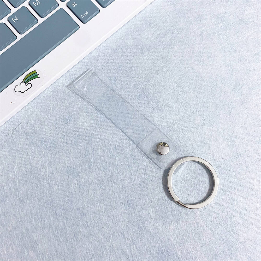 Artistic iridescent acrylic keychain, a bright and colorful addition to keys.