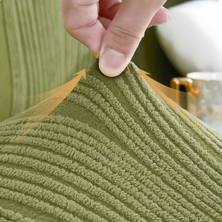Cozy jacquard sofa cover, thick & pet-friendly, rejuvenating your living room furniture.