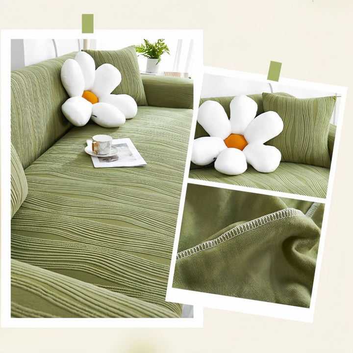 Functional jacquard couch protector, elastic & thick, extending the life of your living room sofa.