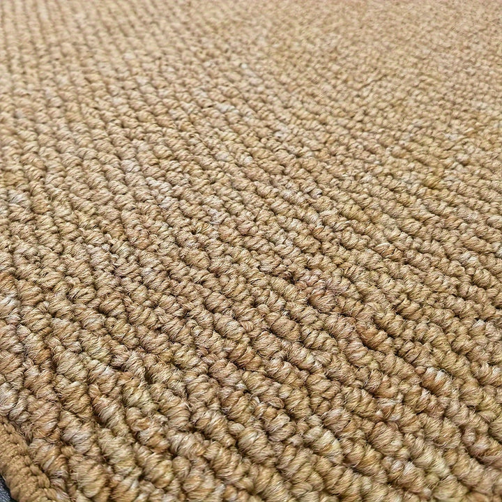 Stylish jute-look entryway rug for indoor/outdoor use. Soft, absorbent, non-slip floor protection.