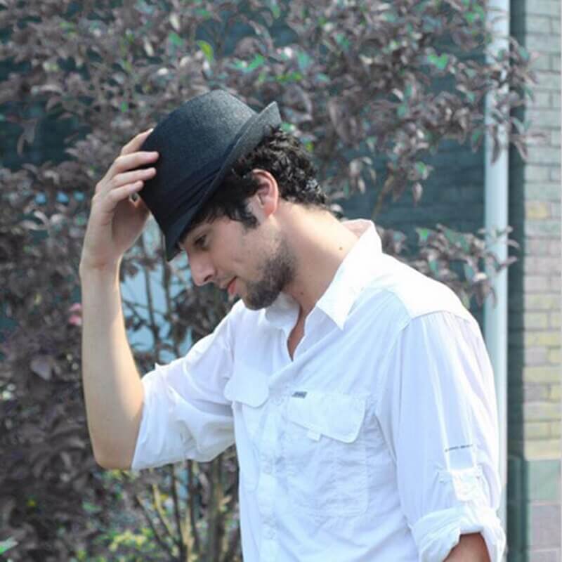 Beige classic unisex summer trilby hat, lightweight design for comfortable outdoor adventures.