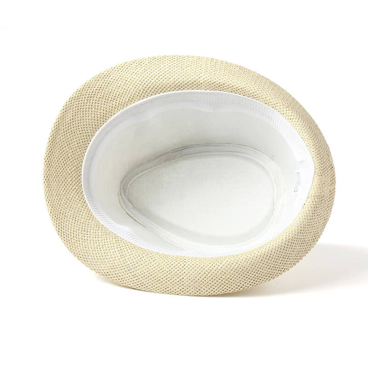 Khaki lightweight trilby hat, classic unisex summer style for versatile fashion & sun shield.