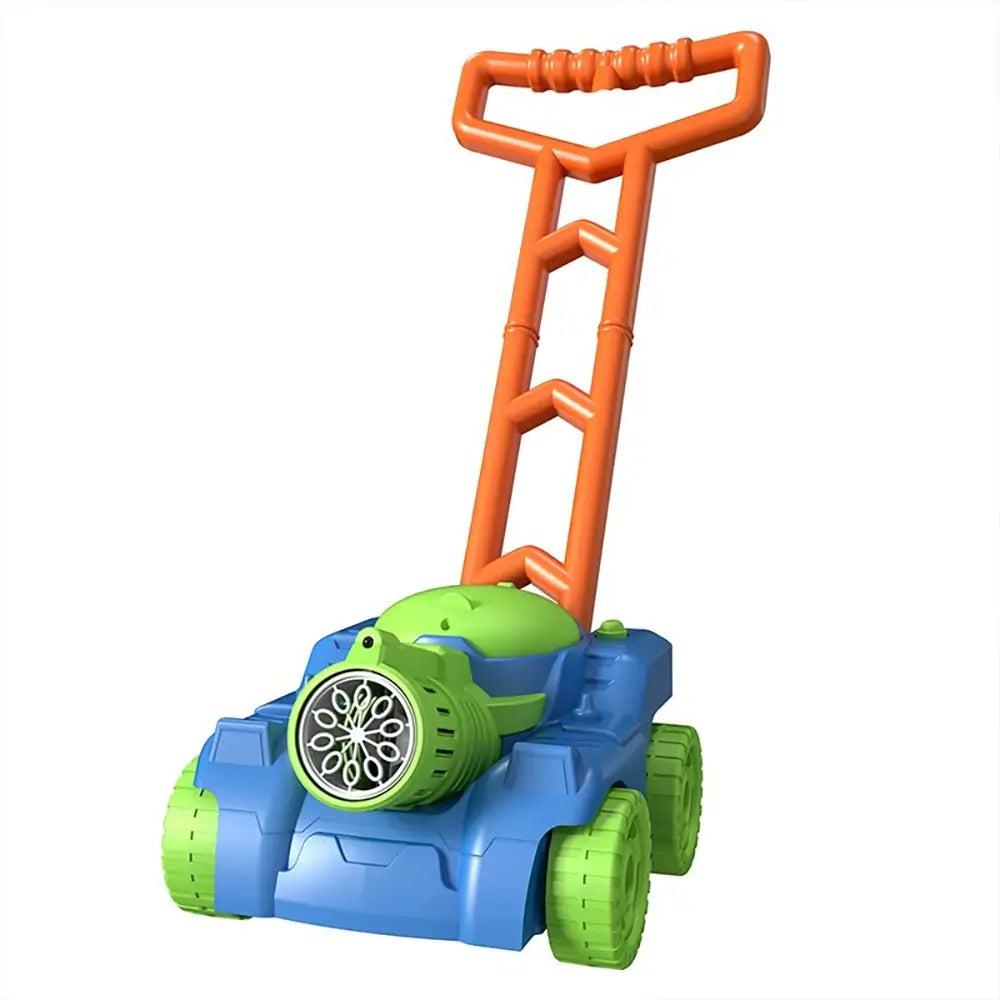 Kids' automatic bubble blower cart toy, perfect for toddlers & children's outdoor play. Creates continuous bubbles.