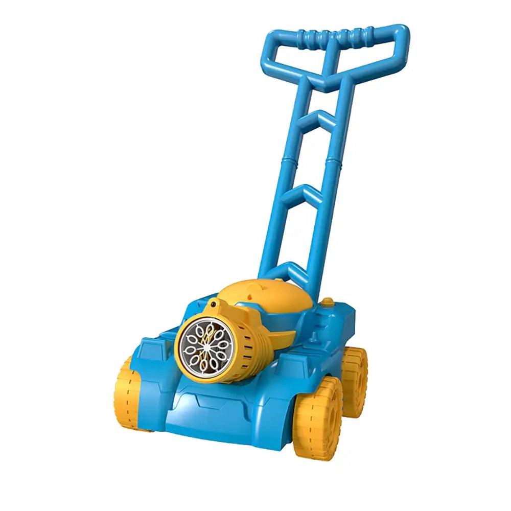 Light-up automatic bubble blower push cart for active indoor & outdoor fun, creating endless bubbles for kids.