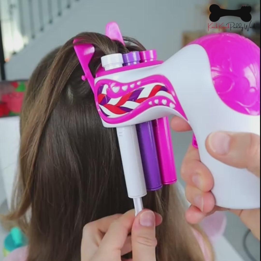 Effortless automatic hair braider for kids, a DIY styling tool for quick, beautiful children's braids.