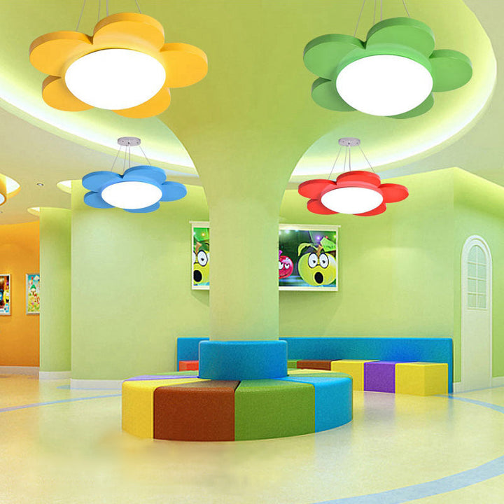 Multi-color flower petal LED light, a joyful addition to any nursery.