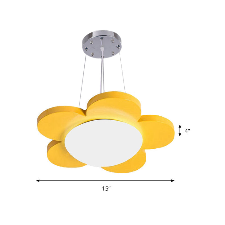 Energy-saving flower petal LED light for a bright and playful children's space.