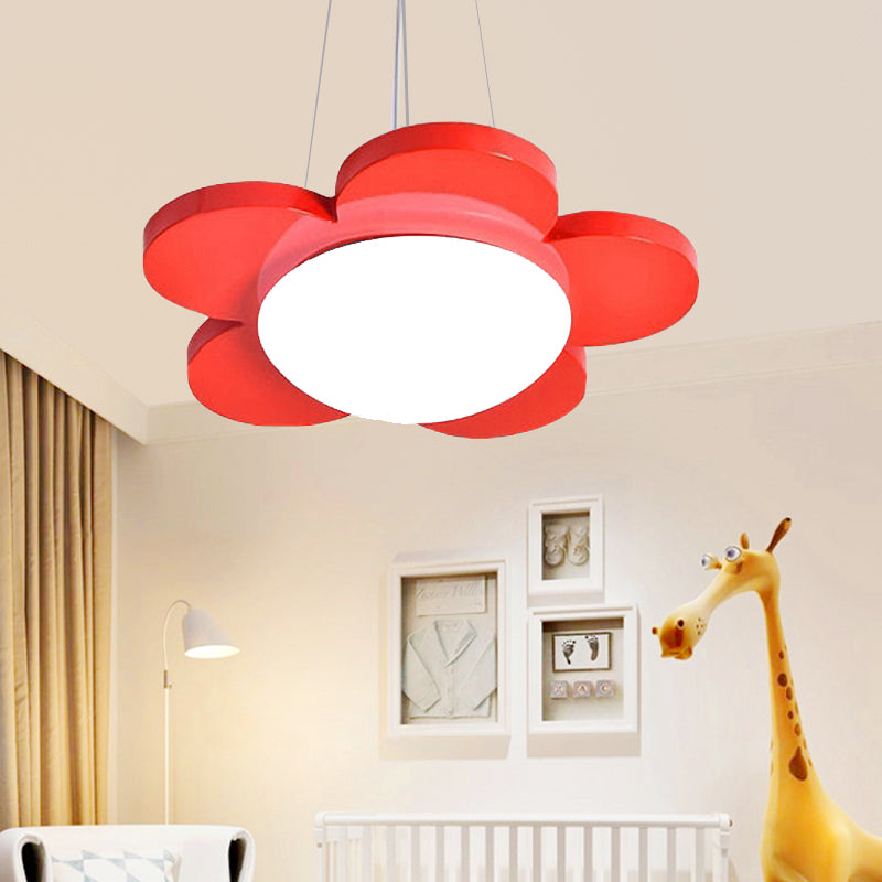 Colorful flower LED light, ideal children's room decor, brightens playrooms.