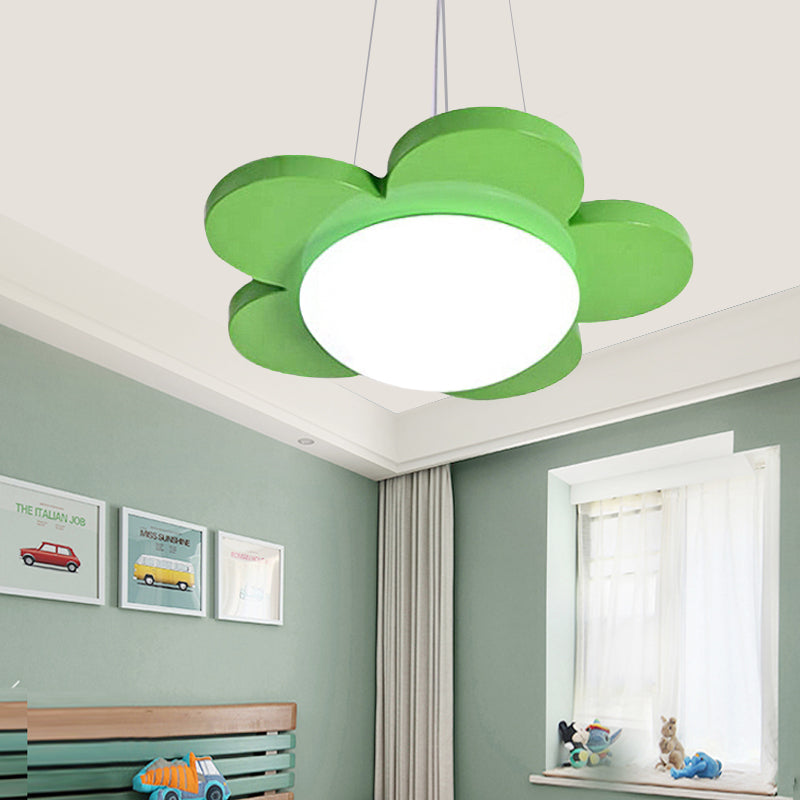 Bright LED flower ceiling light, adds playful charm to kids' bedrooms.