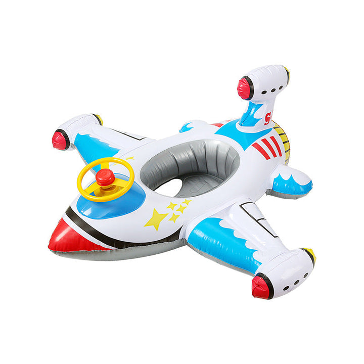 Children's swim ring float with integrated steering wheel, ideal for pool accessories & summer fun.