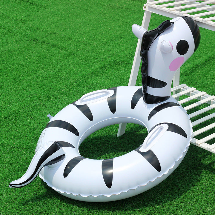 Summer fun kids' inflatable float with steering wheel, essential for pool days & beach adventures.