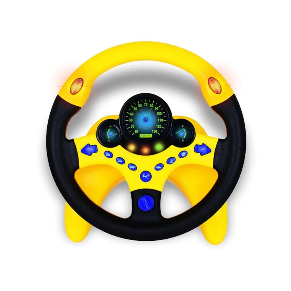 Kids' interactive driving simulator steering wheel toy with lights & sounds for toddlers; great pretend play car toy.