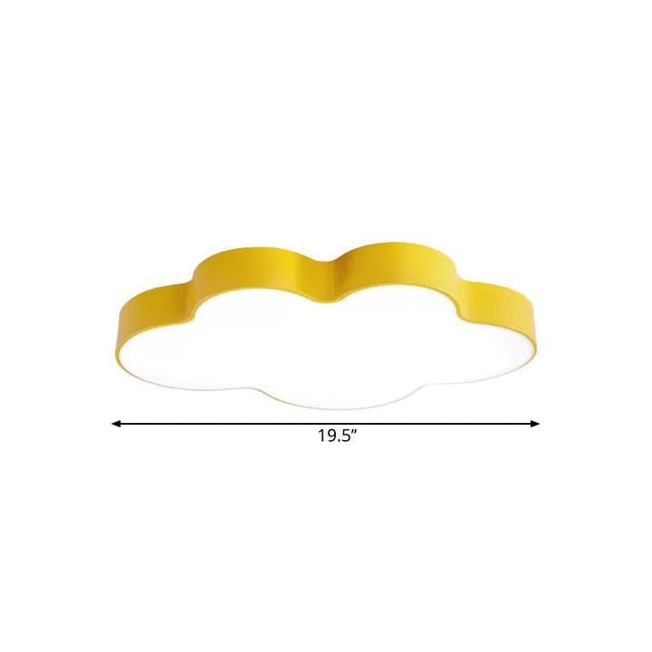 Adjustable color yellow LED ceiling light for kids' rooms, a playful & energy-efficient nursery lighting solution.