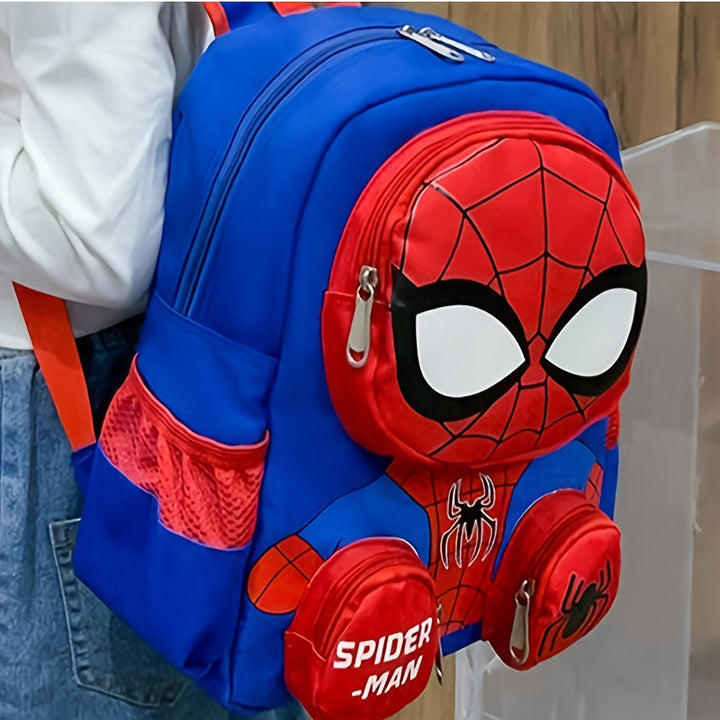 Fun 3D Spider-Man school backpack for boys & girls. Large and durable for everyday use.