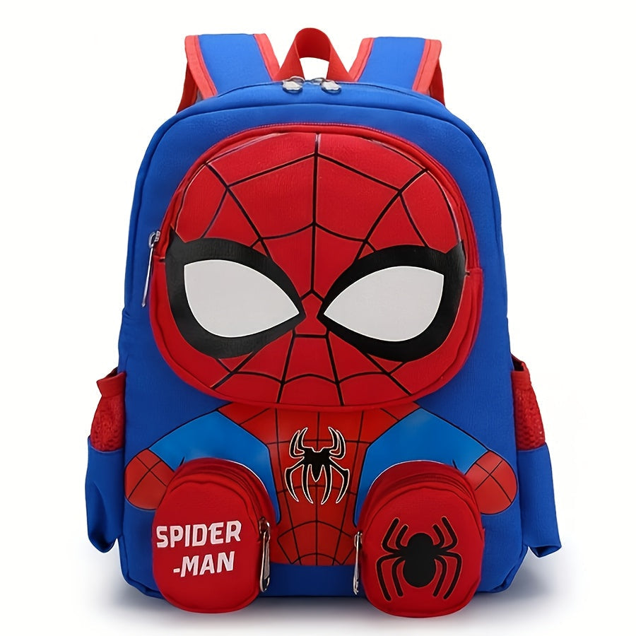 Vibrant Spider-Man 3D kids' school backpack. Features large capacity & durable construction.