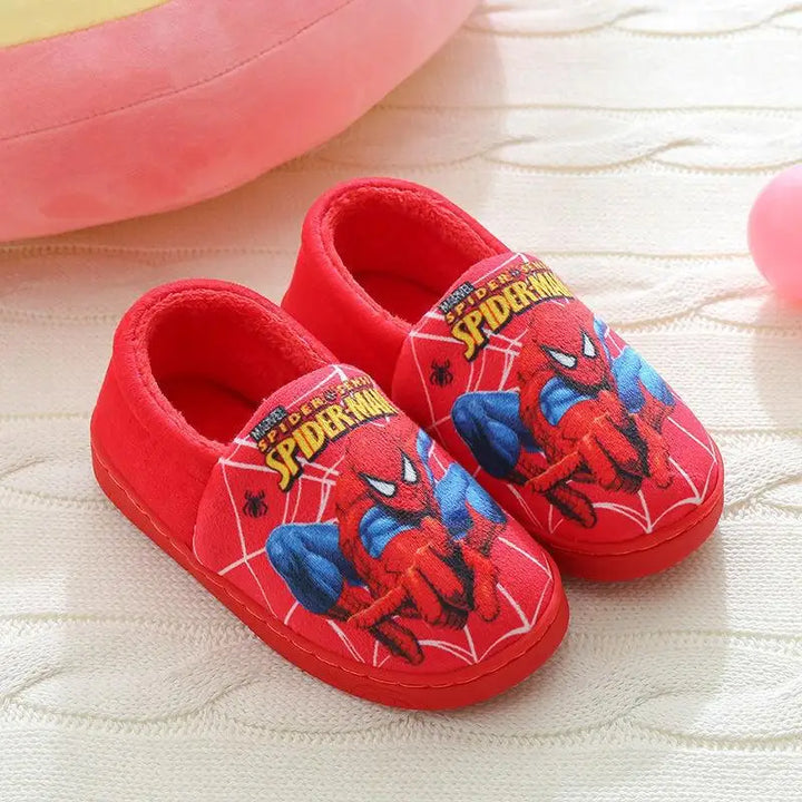 Spider-Man kids' slippers, a great superhero gift. Warm & cozy indoor footwear for children.