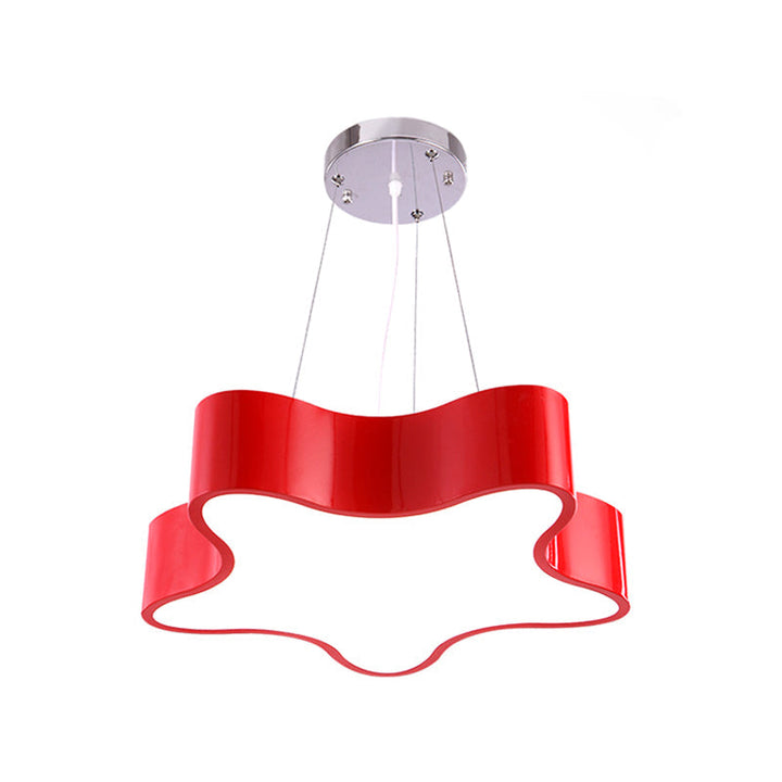 Kids' star pendant light, LED ceiling lamp for nursery or bedroom. Modern acrylic design.