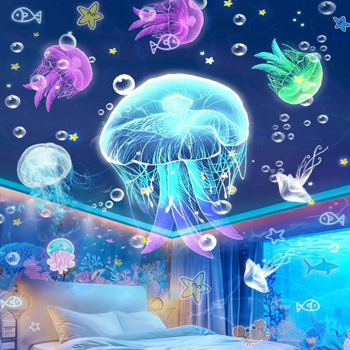 Bedtime LED star projector with remote for kids. Transforms children's room into a calming, starry sky.