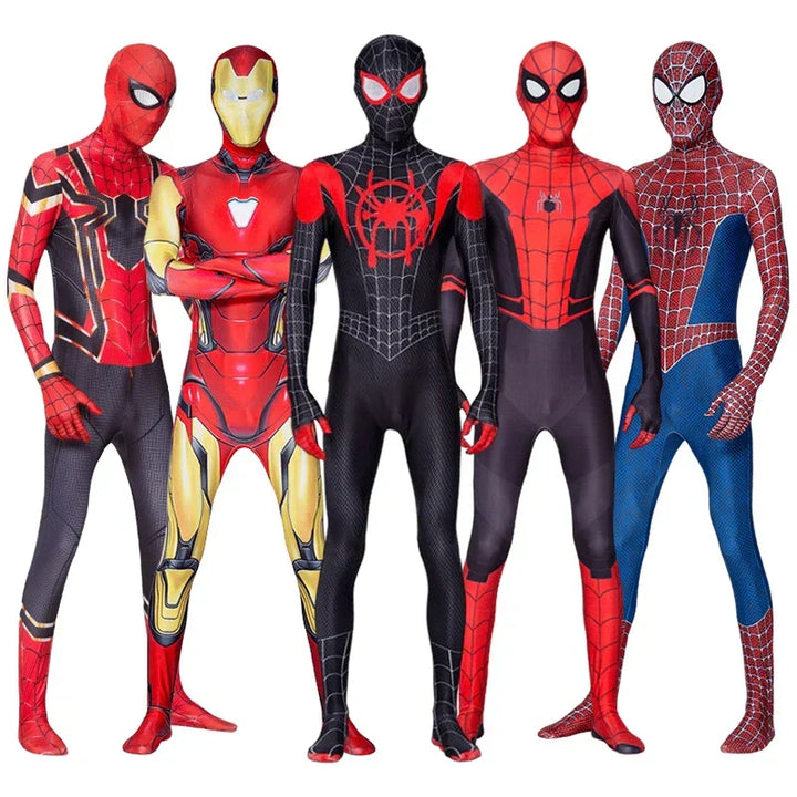 Kids' vibrant superhero costume with cape & mask, ideal for Halloween, dress-up & imaginative play.