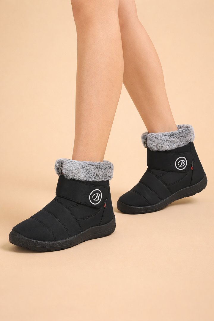 Kimmy women's cozy slip-on winter boots, perfect for warmth & style. Waterproof snow boots for autumn/winter daily wear.