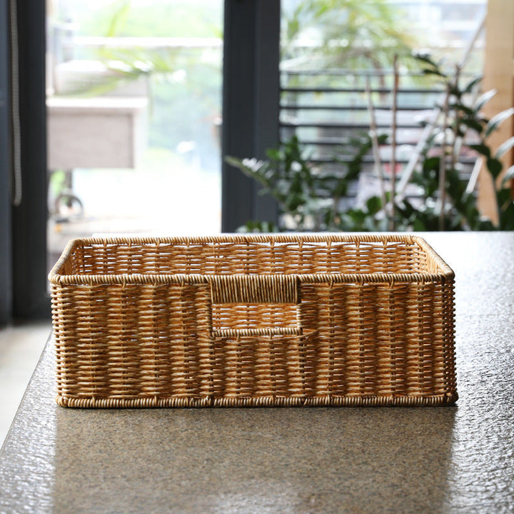 Versatile handcrafted wicker toy storage basket, natural fiber.