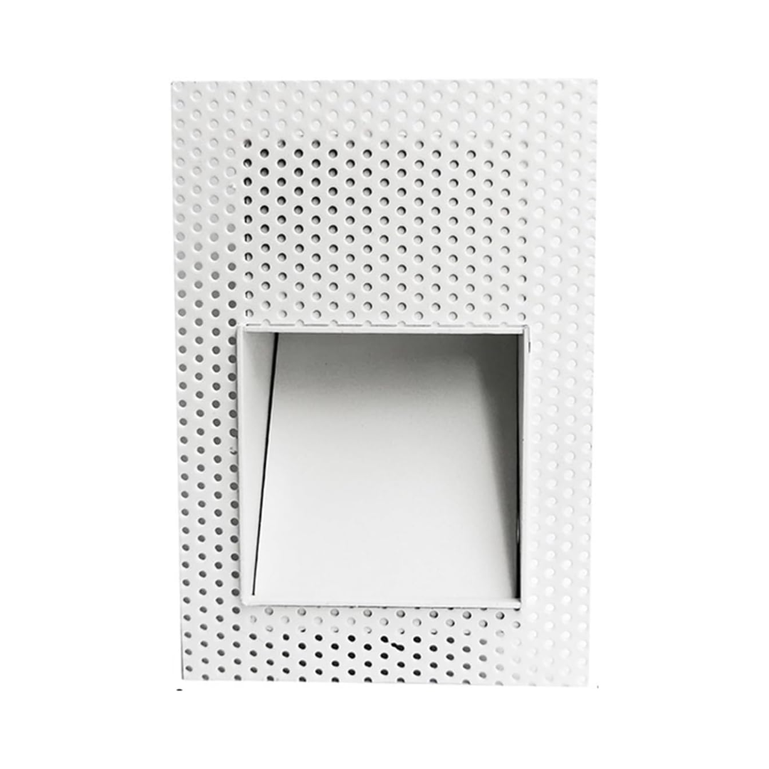 LED recessed wall light with motion sensor for modern stairway illumination.
