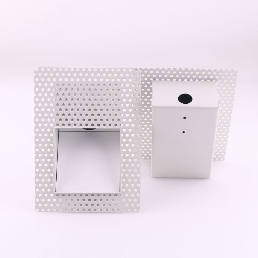 Durable LED recessed wall light, features sensor for long-lasting stair lighting.