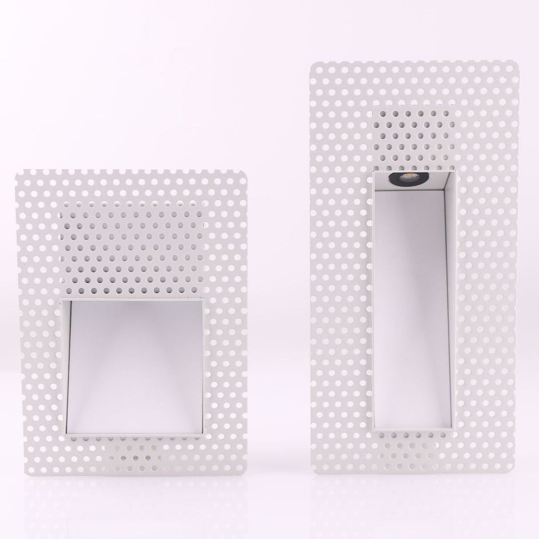 Recessed LED light fixture, motion-activated for energy-saving hallway use.