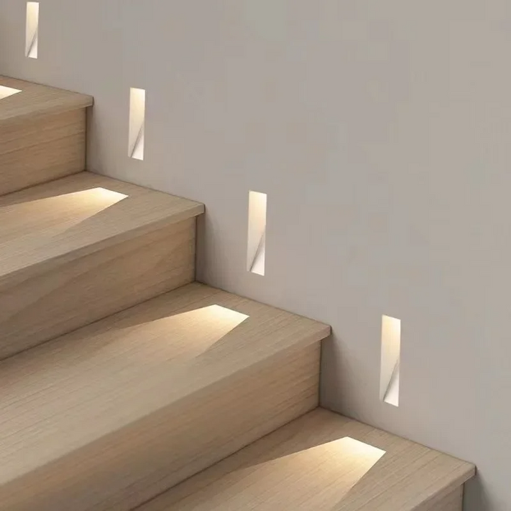 Automatic sensor LED wall light, ideal for accenting hallway decor.