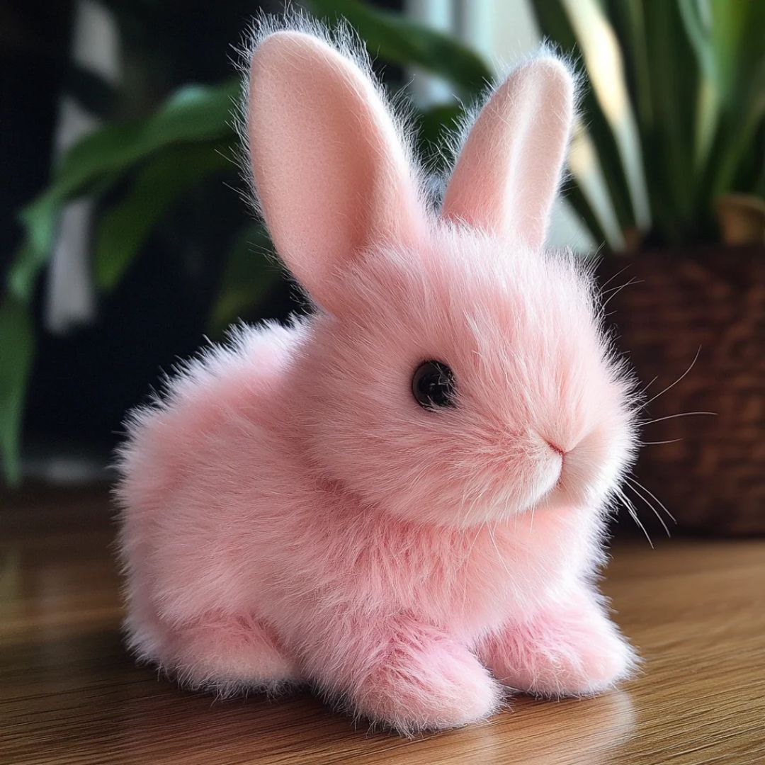 Lifelike interactive plush bunny for kids, a soft and cuddly electronic playmate for toddlers and children.