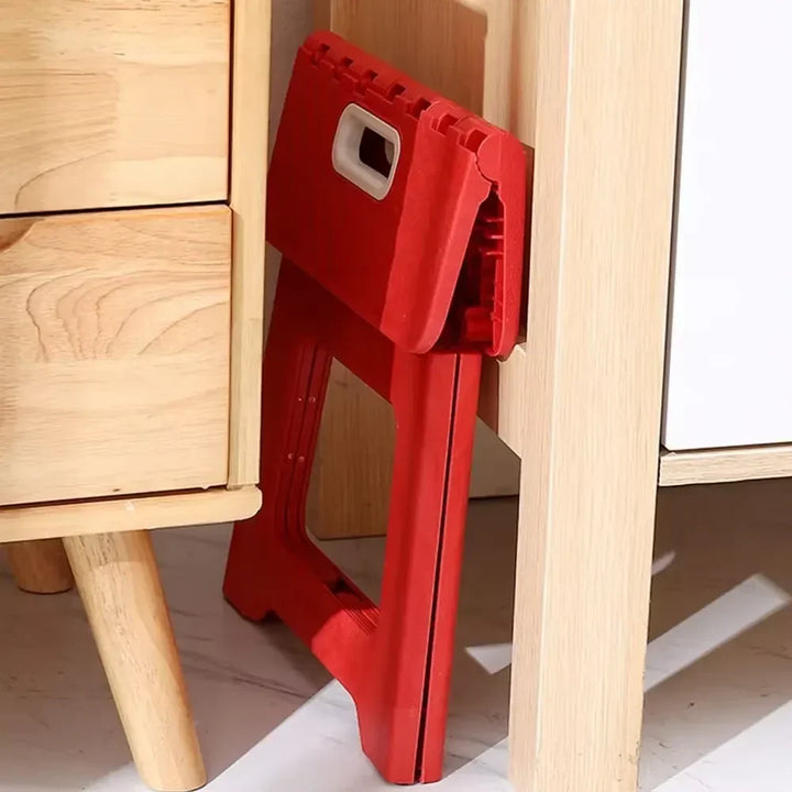 Safety-first folding step stool for home, lightweight and easy to store in small spaces.