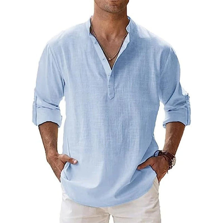 Relaxed fit men's casual shirt, a lightweight and comfortable everyday top. Perfect for stylish summer wear.