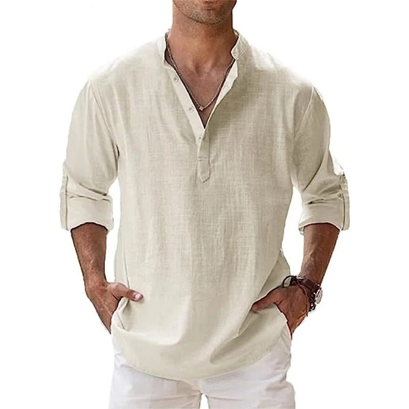 Men's everyday casual shirt, designed for stylish comfort. Lightweight top, ideal for versatile summer fashion.