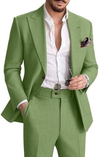 Smart casual men's summer suit. Breathable two-piece, ideal for warm weather fashion.