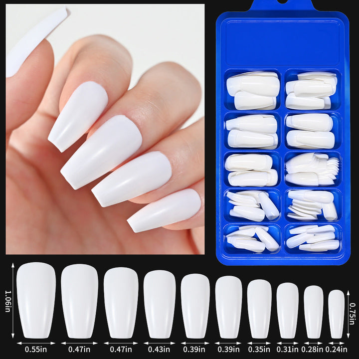 Women's dual-shape false nails, a luxurious long set for quick, beautiful manicures.