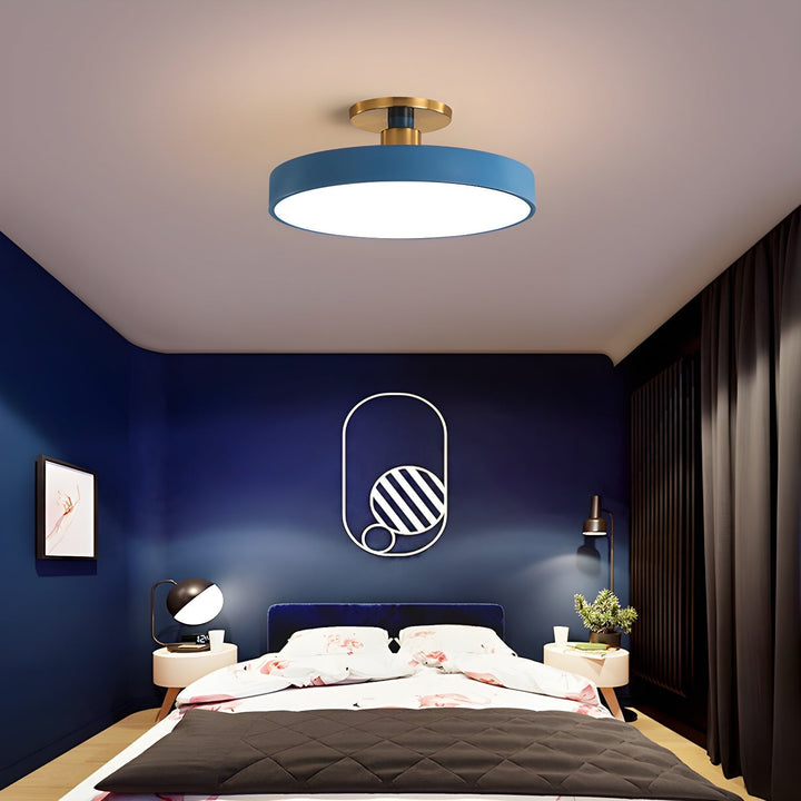 Lumeanon round LED ceiling light, modern dimmable flush mount, ideal for energy-efficient interiors.